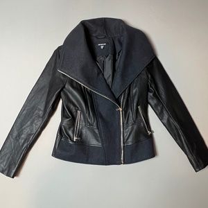 SienaStudio Black Leather/Wool Jacket (Medium)